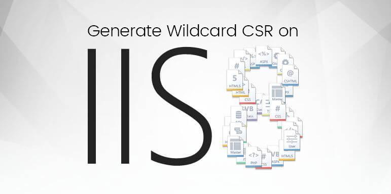 generate csr for wildcard certificate on iis 8 and iis 8.5