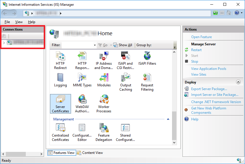 internet information services iis manager