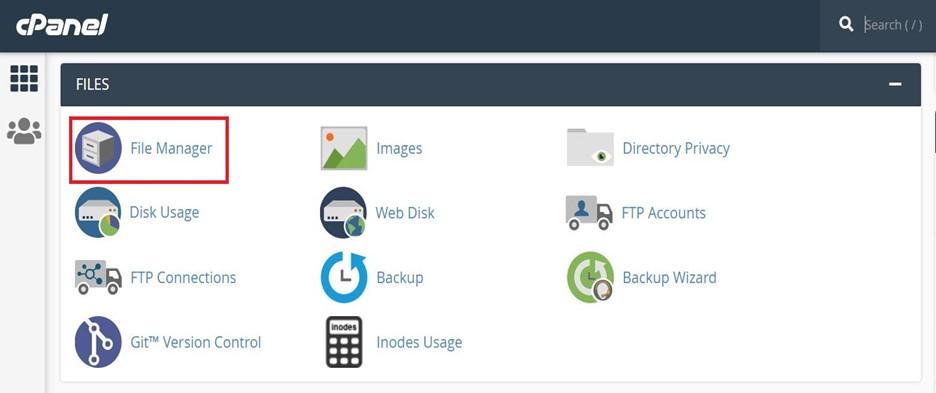 access the root directory from cPanel