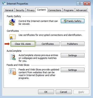 process to clear ssl cache