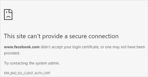 err bad ssl client authentication certificate