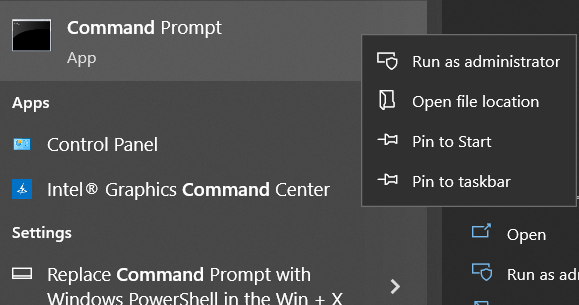 command prompt