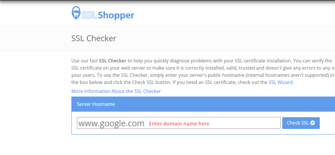 SSL Checker tool